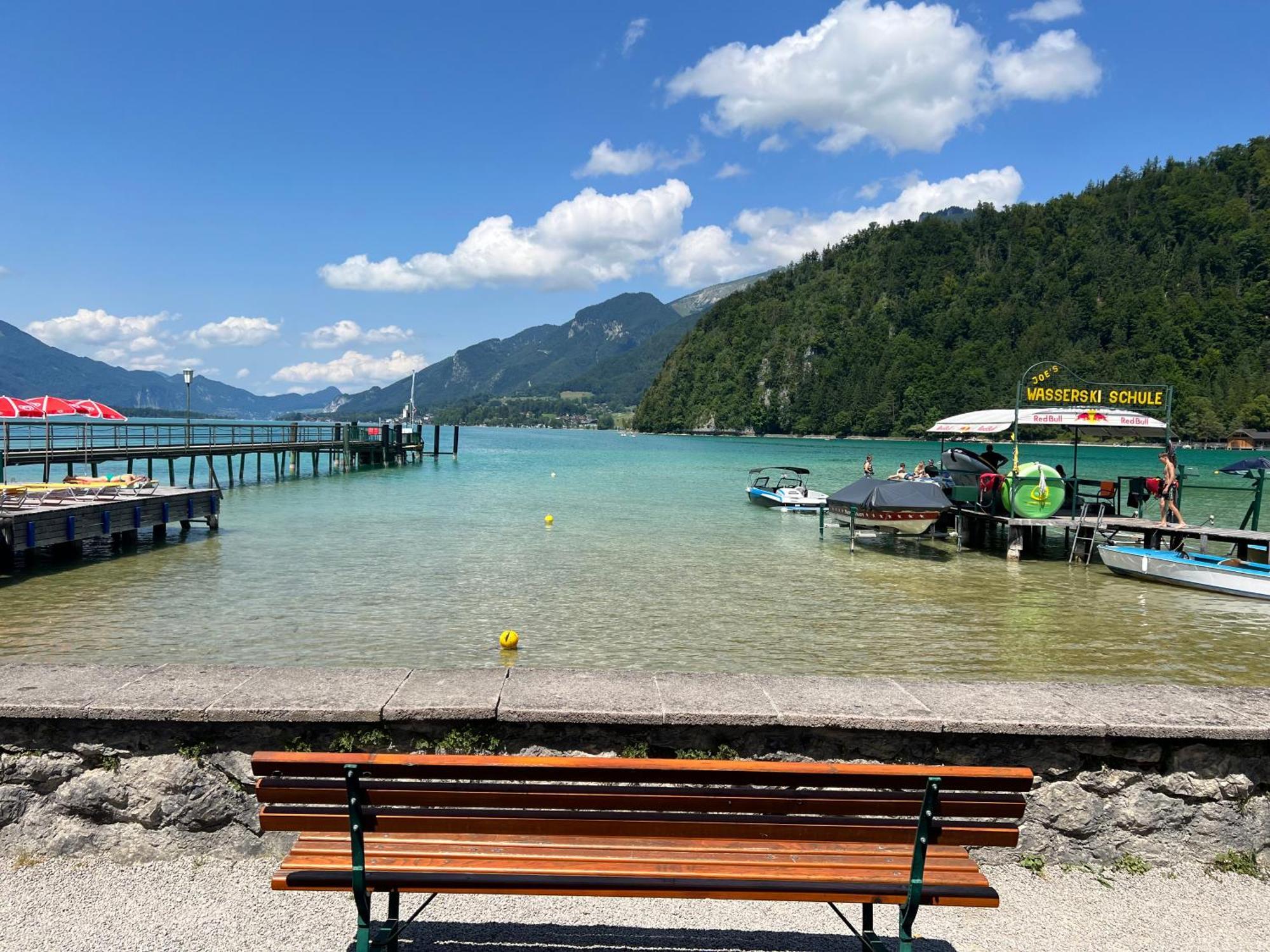 Wolfgangsee Ferienappartement „Almliebe“ 施特罗布尔 外观 照片