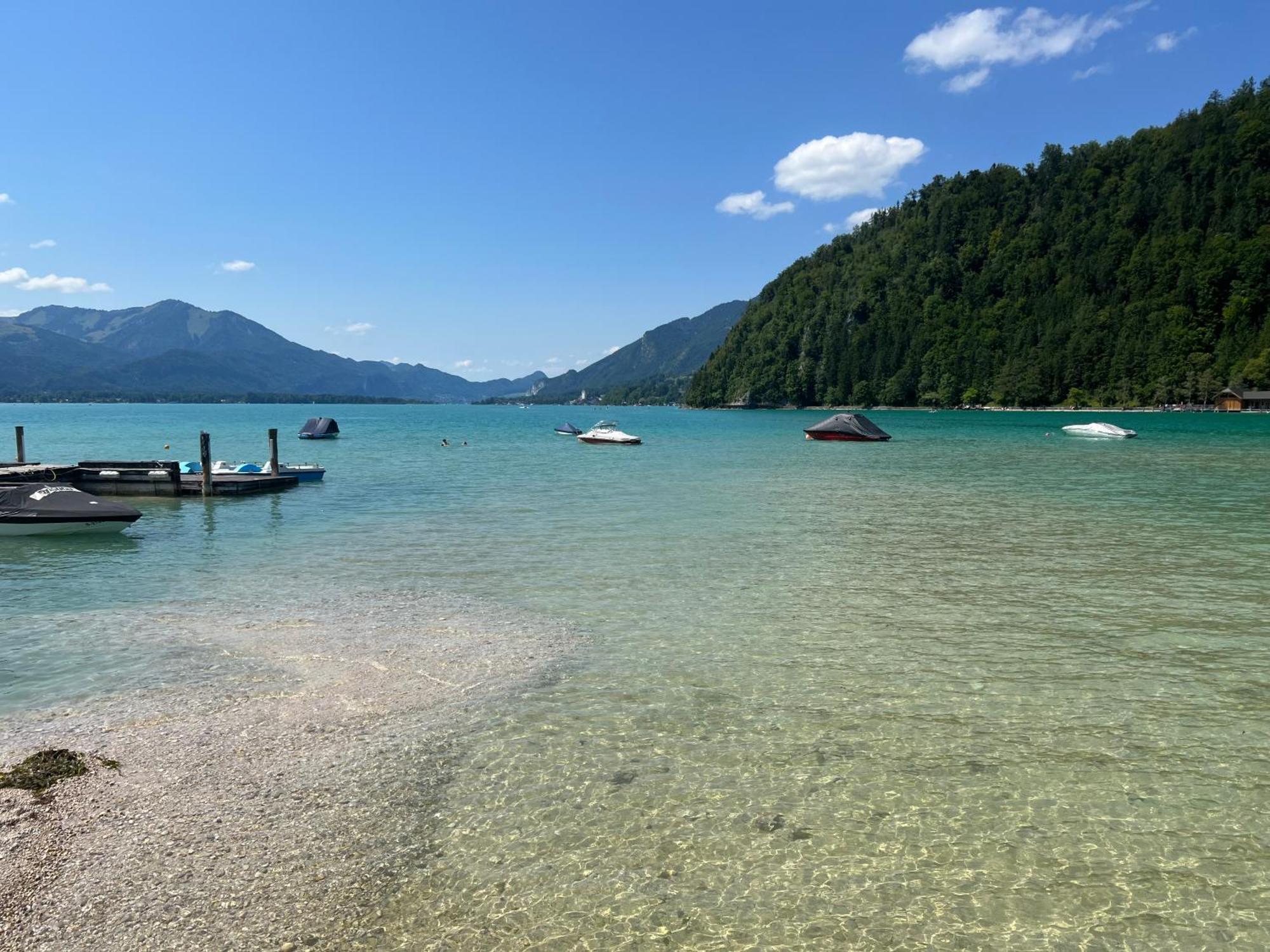 Wolfgangsee Ferienappartement „Almliebe“ 施特罗布尔 外观 照片